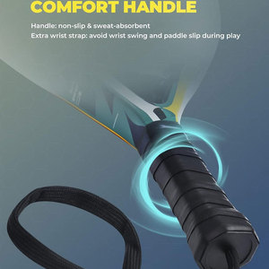 Raqueta de Pádel de Fibra de Carbono 18K Personalizada al por Mayor, Raqueta Ligera para Jugadores Profesionales con Núcleo de EVA - Product Image 6
