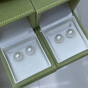 Pendientes de Perlas Naturales Aurora Redondas de 12-13 mm de Zhuji Wholesale, Fabricados en Oro Puro K, Edición 100% Perlas Naturales - Product Image 3