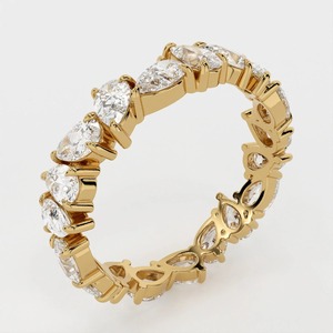 Anillo de Eternidad de Diamantes de Corte Mixto de 5 CTW en Oro de 14K, Anillo de Boda con Diamantes Cultivados en Laboratorio, Joyería Fina - Product Image 1