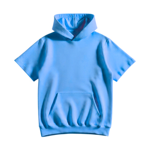 <b>Hoodie</b> Sweatshirt Pullover <b>Short</b> <b>Sleeve</b> Breathable Eco-Friendly Fabric Pocket Design Front Logo - Product Image 6