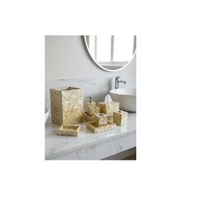 Juego de baño decorativo de nácar, accesorios antiguos hechos a mano, colección de lujo y elegante para el hogar y hoteles. - Product Image 1