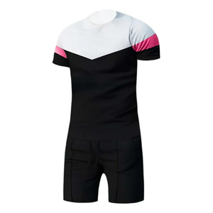 Best Manufacturing Quick Dry Breathable Anti-bacterial wholesale price Casual durable <b>Top</b> trending best quality Men Short Set - Product Image 2