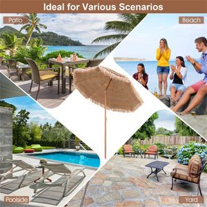 Ombrellone da Spiaggia Portatile da 2,2 Metri con Inclinazione Regolabile per le Tue Esigenze di Abbronzatura - Product Image 6
