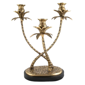 Stylish Decorative <b>Candle</b> Stand For Candlestick Handcrafts Brass Antique Arabian Palm Tree Style <b>Pillar</b> <b>Candle</b> Holder - Product Image 1