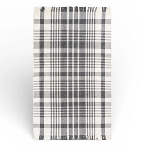 Alfombra Moderna Hecha a Mano de Lana |   Alfombra de Lana Tejida a Mano con Patrón Abstracto y Flecos para Sala de Estar y Dormitorio - Product Image 1