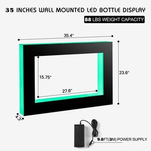 35\" LED Light Liquor Bottle Display Shelf for Home or Commercial Bar Use - Product Image 5