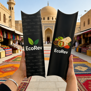 Custom Logo Printed Biodegradable Eco-Friendly Foldable Grill Wrap Takeout Tarna Shawarma Compartment <b>Box</b> Kebab Pillow <b>Box</b> Paper - Product Image 1
