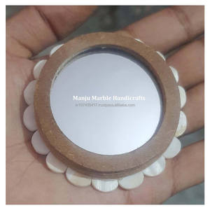 Miroir en nacre de qualité supérieure indien fabriqué à la main, aspect moderne poli et brillant, utilisé pour un cadeau d'affaires. - Product Image 5