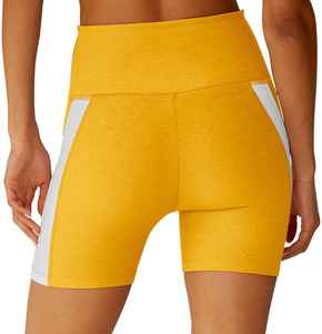 Pantalones de Yoga de Cintura Baja, Sin Costuras, Suaves, Transpirables, Ecológicos, para Mujer, Diseño de Shorts Lavados - Product Image 3