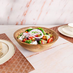 Best <b>Seller</b> HANDICRAFT <b>HUB</b> Modern Disposable Handcrafted Mango Wood Acacia Wood Salad Serving Bowls Party Tableware Uttar - Product Image 5