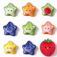 Coussin décoratif en forme d'étoile de fruit en peluche douce et unique pour canapé, coussin en peluche décoratif en forme d'étoile de fruit de dessin animé pour chambre à coucher