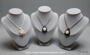 Collier en macramé fait main, perle, pierre précieuse, bohème, réglable, bijoux de guérison - Product Image 3