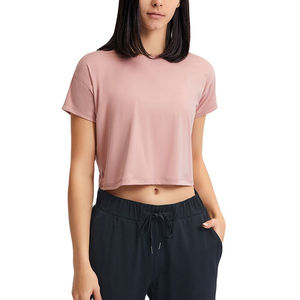 Camiseta Corta de Manga Corta para Mujer, Ecológica, Transpirable, con Estampado, 100% Algodón, para Uso Diario de Verano, Estilo Moderno - Product Image 2