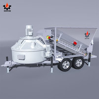 Centrale à béton mobile compacte à commande entièrement automatique et à haute efficacité