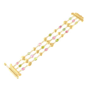 กำไลข้อมือทัวร์มาลีนชุบทองขายดีสำหรับผู้หญิง ของขวัญสุดหรูสำหรับงานแต่งงาน วันครบรอบ และงานปาร์ตี้ - Product Image 2