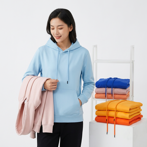 Sudadera con Capucha Unisex de Color Sólido, Tejido de Algodón, Estilo Casual, Corte Regular, para Otoño - Product Image 3