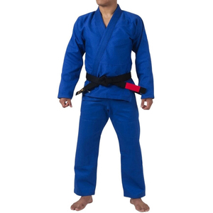 Kimono de BJJ Unisex Azul VICS SPORTS, 100% Algodón, Corte Holgado, Duradero, Transpirable, Ropa de Artes Marciales, Talla Adulto, Logotipo Frontal - Product Image 2