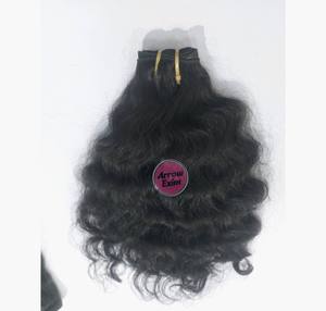 Mèches de cheveux humains naturels indiens bruts doublement étirés, bouclés style bébé, 100g - Product Image 4