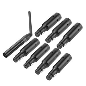 DMX <b>Wireless</b> <b>Receiver</b> 7 <b>Receivers</b> 1 Transmitter 2.4G ISM Band 656 ft Range Rechargeable Battery for Stage Lighting Equipment - Product Image 2