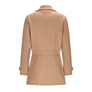 Windproof <b>Womens</b> Trench <b>Coat</b> Long Belted Lapel Collar Overcoat Elegant Autumn Winter Jacket Custom Logo - Product Image 2
