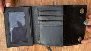 Cartera de tres pliegues de piel de vaca a la moda personalizada al por mayor minicartera de viaje multifuncional de piel auténtica occidental monederos - Product Image 6