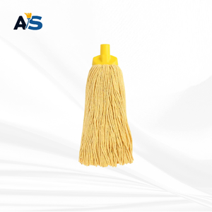 A&S Heavy Duty 250 Gram Multi Ply Cotton Yarn Socket <b>Mop</b> Head with 4 Color Clip Cut End Commercial Floor Cleaning <b>Mop</b> Refill - Product Image 4