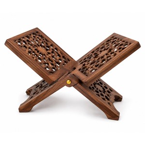 Support de Coran sculpté en bois de manguier, vente en gros |   Porte-livres artisanal - Product Image 1