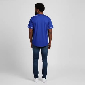 Camiseta de Béisbol Personalizada para Hombre, con Botones, Bordada, Estilo Urbano de los 90, Holgada, Unisex, Ropa Hip Hop - Product Image 4