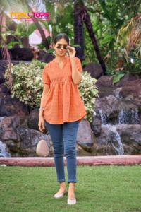 Vestido Túnica Astar de Algodón Orgánico, Talla Pequeña Personalizada, Corte Holgado y Cómodo, Diseño en Capas, Corto y Evase, Estilo Indio/Pakistaní Maruti - Product Image 4