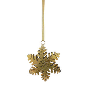 Ornement suspendu en métal de taille standard, ange décoratif suspendu, argenté avec poudre de brillant, finition personnalisée - Product Image 5