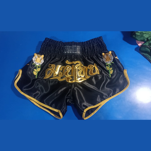 กางเกงมวยไทยใหม่ 100% โพลีเอสเตอร์ แบบเรียบง่าย แห้งเร็ว ระบายอากาศดี เป็นมิตรกับสิ่งแวดล้อม เอวยางยืด สำหรับผู้ชาย OEM - Product Image 3