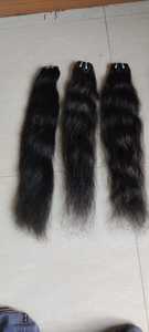 ผมแท้ TRP HAIR EXPORT 100% ผมอินเดียแท้แบบเรมี่  แบบตรงหยักศก 18 นิ้ว สีดำธรรมชาติ  ต่อผมคุณภาพสูง  แบบถักสองชั้นด้วยเครื่องจักร - Product Image 4