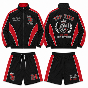 Conjunto de Chaqueta Cortavientos Personalizada con Etiqueta Privada, Bordado Delantero y Trasero, Calidad Premium, Ligera, de Nailon, con Cierre de Cordón, Ropa Deportiva - Product Image 4