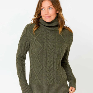 Pull en maille torsadée doux, épais et chaud à manches longues et col rond – Confortable pour le quotidien, vêtement tendance, vente en gros, personnalisable - Product Image 3