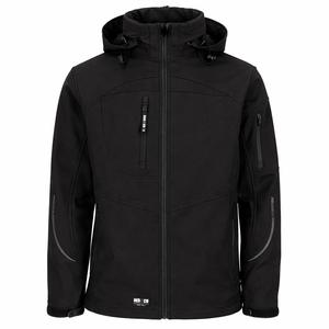 Veste coupe-vent sportive d'hiver pour homme, imperméable, respirante, à capuche, épaisse, avec logo personnalisé, idéale pour la course à pied et les activités sportives. - Product Image 2