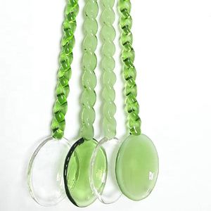 Nuevas cucharas pequeñas originales de vidrio de borosilicato de Murano respetuoso con el medio ambiente personalizado color 15cm varilla agitadora para fiestas - Product Image 4