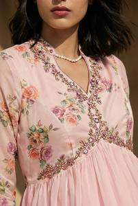 ชุดเดรสผ้าไหมพิมพ์ลายดิจิทัล Tebby สำหรับงานหรูหรา - Product Image 2