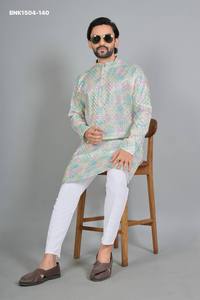 Colección de Kurta-Payjama de Rayón de Primera Calidad con Cuello Bordado y Manga Larga, Exportador Indio, Suministro al por Mayor - Product Image 2