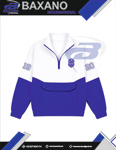 Sweat-shirt à demi-zip Zeta Phi Beta Sorority, bleu et blanc, design color block avec poche, unisexe, coupe classique, sweat-shirt d'automne - Product Image 4