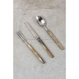 Juego de 3 cubiertos dorados con mangos de resina, aptos para uso alimentario, juegos de cubiertos de lujo para hoteles y restaurantes, aptos para lavavajillas. - Product Image 6