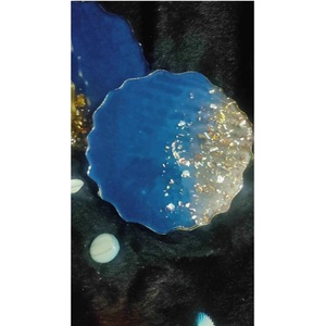 Best Selling Handmade Luxury Resin <b>Coaster</b> Set Colorful Eco-Friendly Non-Toxic Lightweight <b>Drink</b> Mats Durable Waterproof Home - Product Image 5
