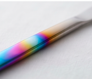Ensemble de couverts modernes en acier inoxydable avec manche arc-en-ciel, fourchette, cuillère, couteau, pour la table de fête, la cuisine - Product Image 2
