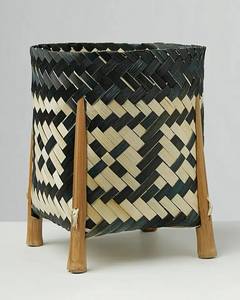 Support de plantes en rotin moderne et écologique, panier fait main en osier, porte-pot de fleurs pour la décoration intérieure, du jardin, du patio et du balcon - Product Image 3
