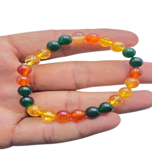 Pulsera de Cuentas Mixtas de Calidad Superior Grado AAA, Hermosas Piedras Preciosas Naturales Talladas, Artesanía en Piedras Semipreciosas - Product Image 2