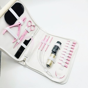 Kit de formation à l'extension de cheveux durable en acier inoxydable outils en silicone, y compris les boucles de pinces pinces à peigne étudiants - Product Image 3