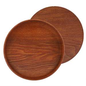 Handmade Mango Wood Round Decorative Serving Tray With Hand Painted Floral Artwork For Home Decor Use - Product Image 2