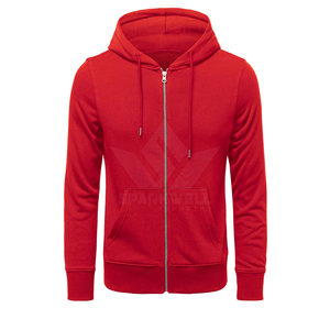 Sweat-shirt à capuche zippé en coton tricoté bleu marine pour homme, manches longues, couleur unie, coupe classique, décontracté, automne-hiver - Product Image 4