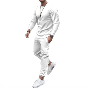ชุดเซ็ตเสื้อผ้าผู้ชายสองชิ้น ชุดวิ่ง เสื้อสเวตเชิ้ต กางเกงวอร์ม ชุดลำลองฤดูใบไม้ร่วงฤดูหนาว ชุดวอร์มอุ่นๆ ชุดออกกำลังกายผู้ชาย - Product Image 4