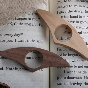 Finger Ring Reader Support <b>Book</b> Finger Holder Wooden - Product Image 1