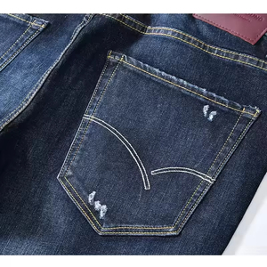 Jean en denim tricoté délavé clair et coloré pour homme, coupe droite, taille mi-haute, respirant et écologique, style vintage, idéal printemps-automne - Product Image 6